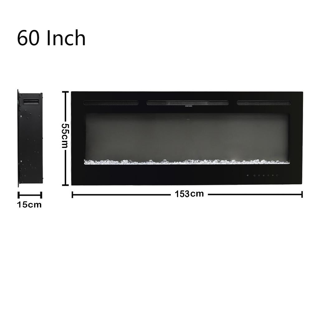 40/50/60/70/80inch Remote-Controlled LED Wall Mounted Electric Fireplace