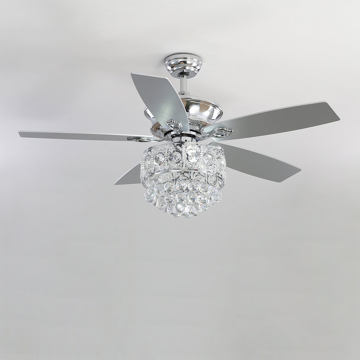 Modern Crystal Remote Ceiling Fan with 3 Lights