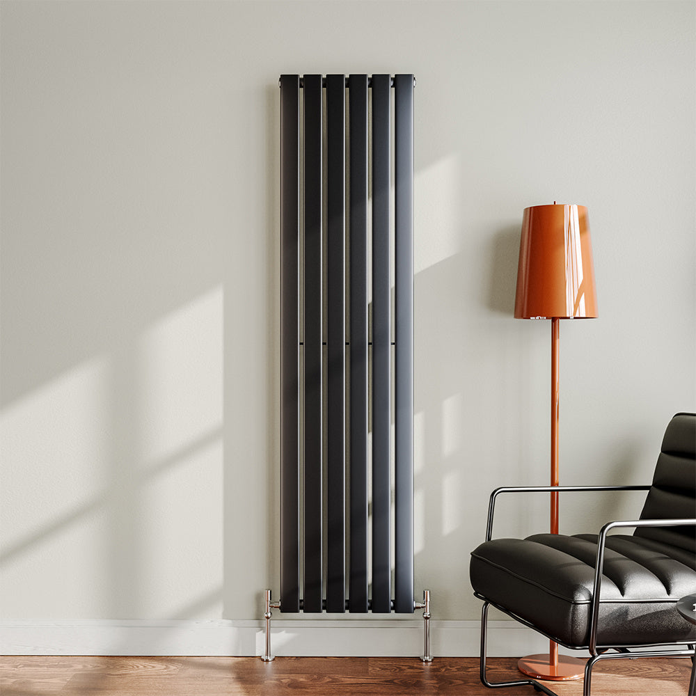 6ft Vertical Single Panel Radiator Anthracite Space Heater