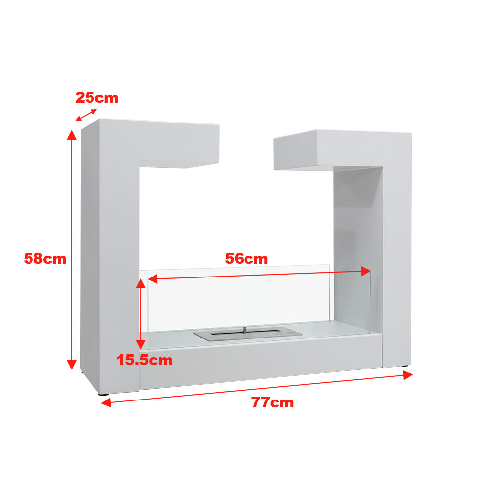 30 Inch Bio-Ethanol Freestanding Fireplace