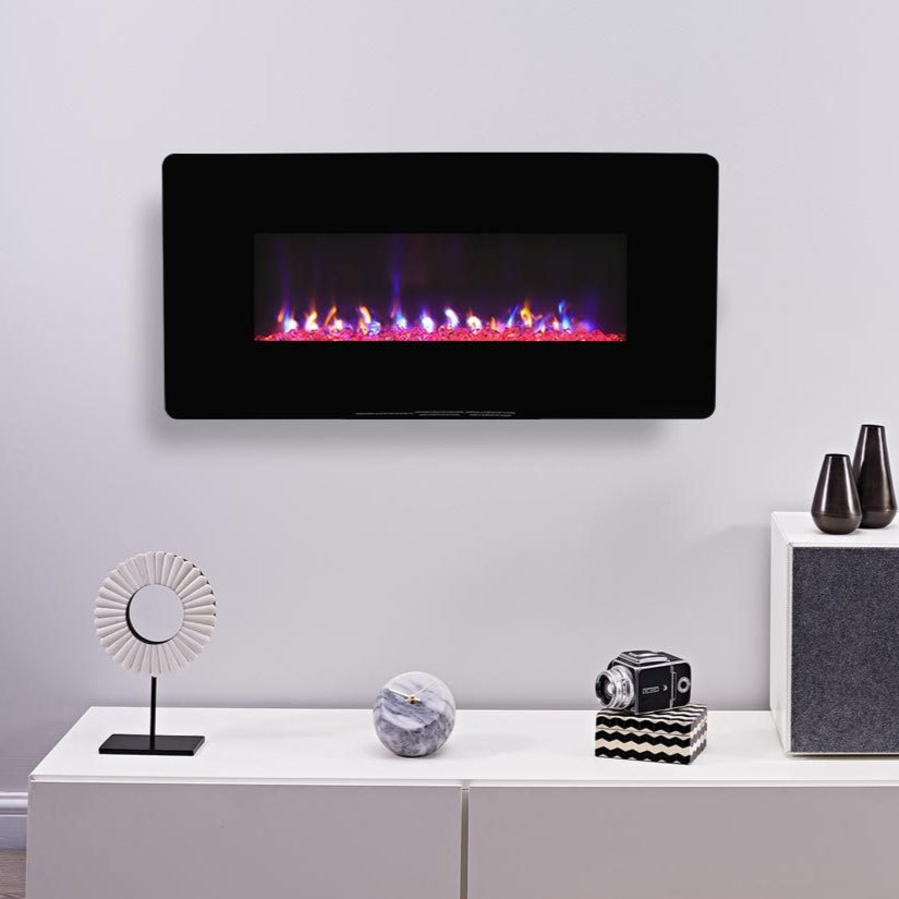 42 Inch Curved Screen Electric Fireplace with 7 Colours