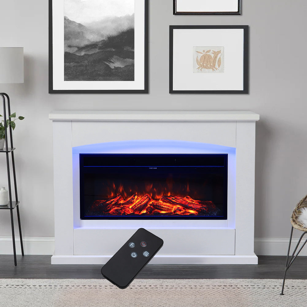 Sophisticated Mantel Electric Fireplace Suite with 7-Colour LED Lights