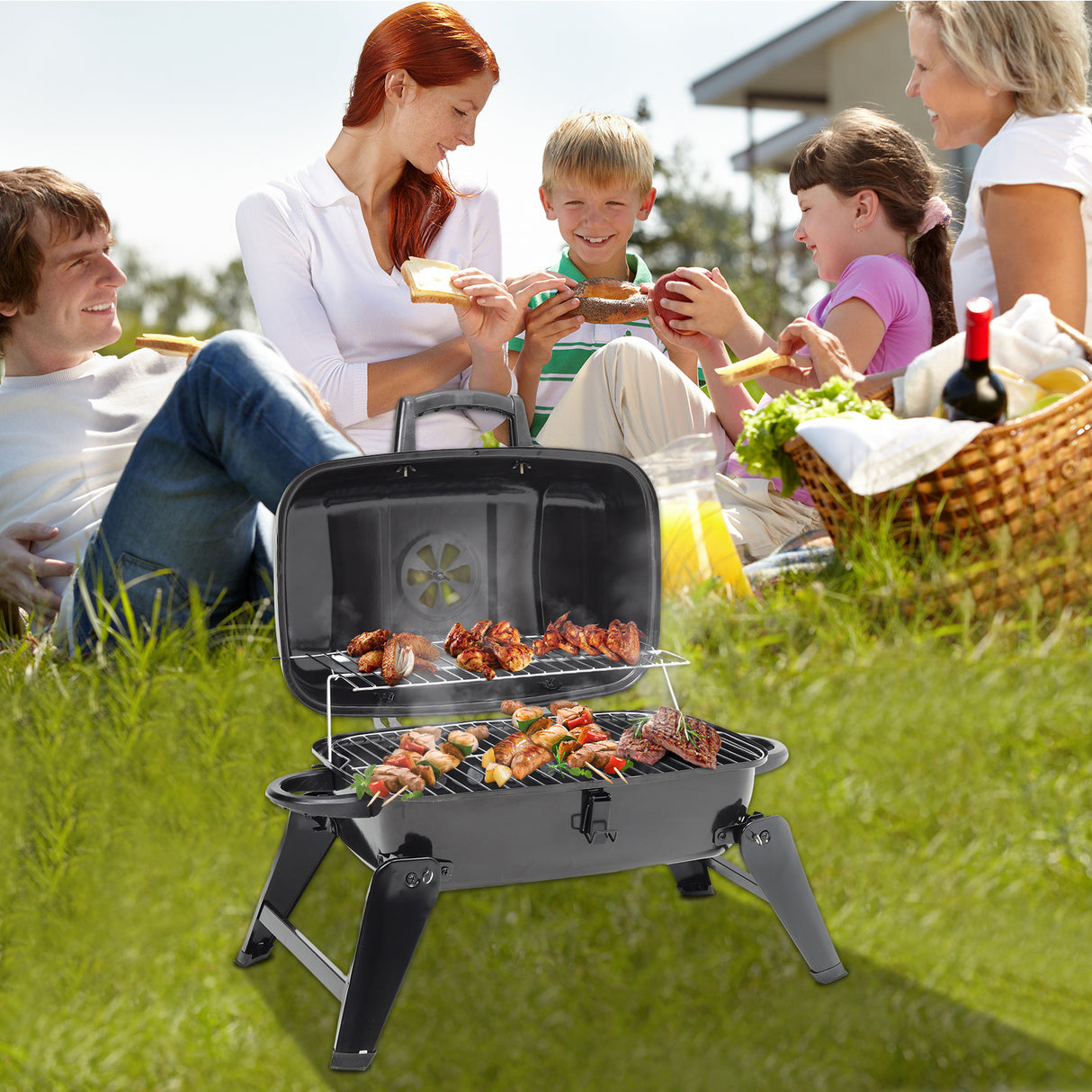 Portable Charcoal Grill BBQ for Outdoor Patio