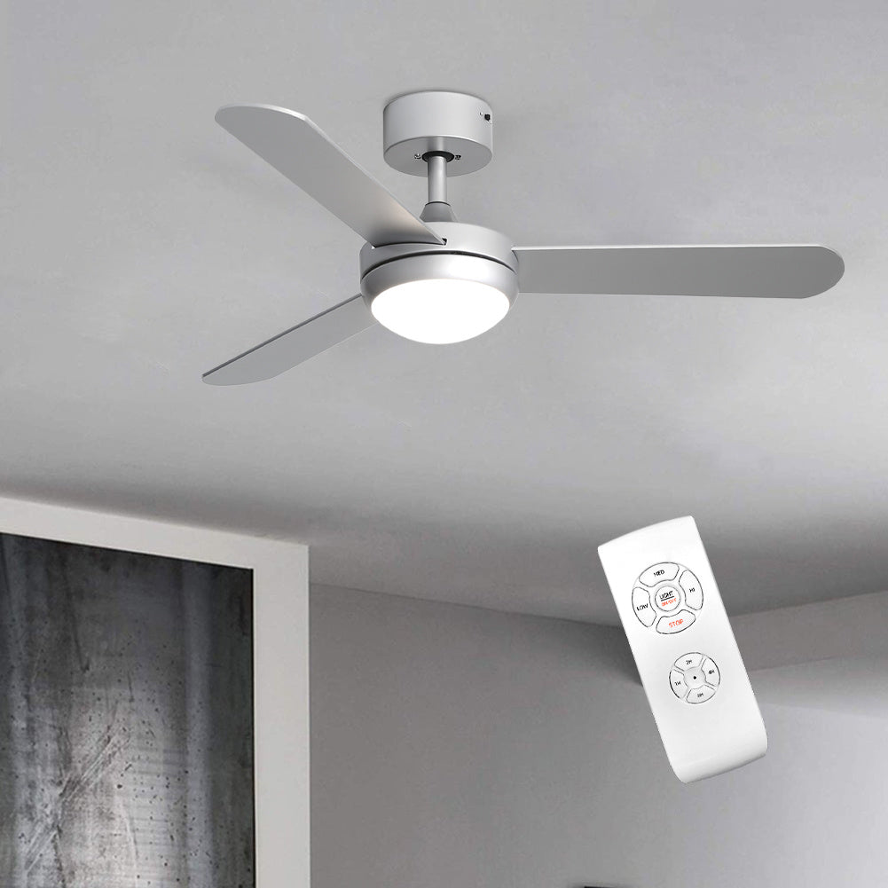 Modern Acrylic Three-blade Ceiling Fan Light with Remote Control
