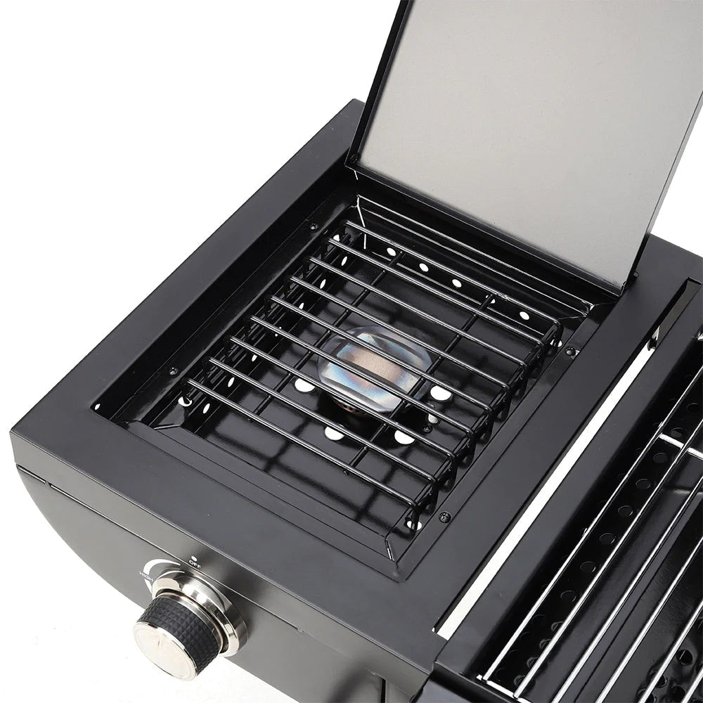 5-Burner Outdoor Gas Barbecue Grill with BBQ Seasoning Table