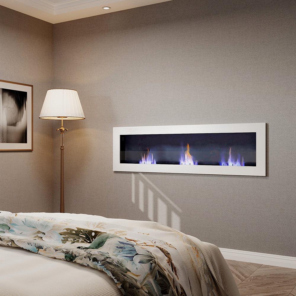 55 Inch Bio Ethanol Wall Mounted Fireplace