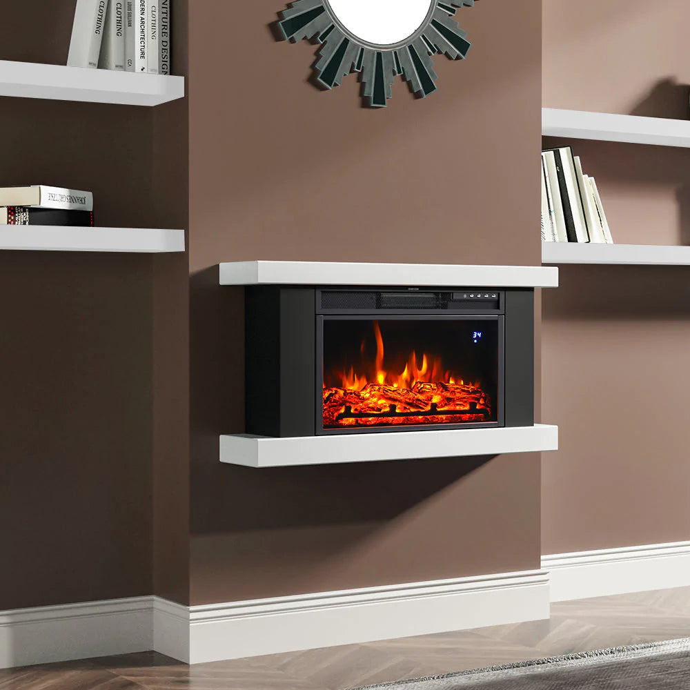 Brick electric fireplace tv stand deals