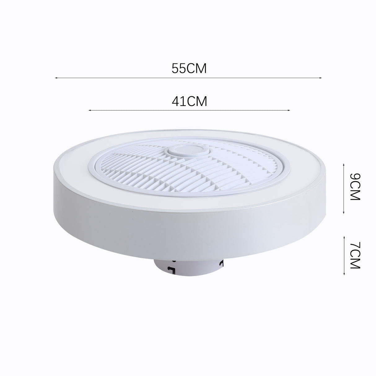 Round Acrylic LED Ceiling Light Fan with Remote Control