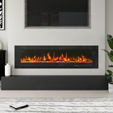 Deluxe Modern Electric Fireplace Insert with 9 Flame Colours