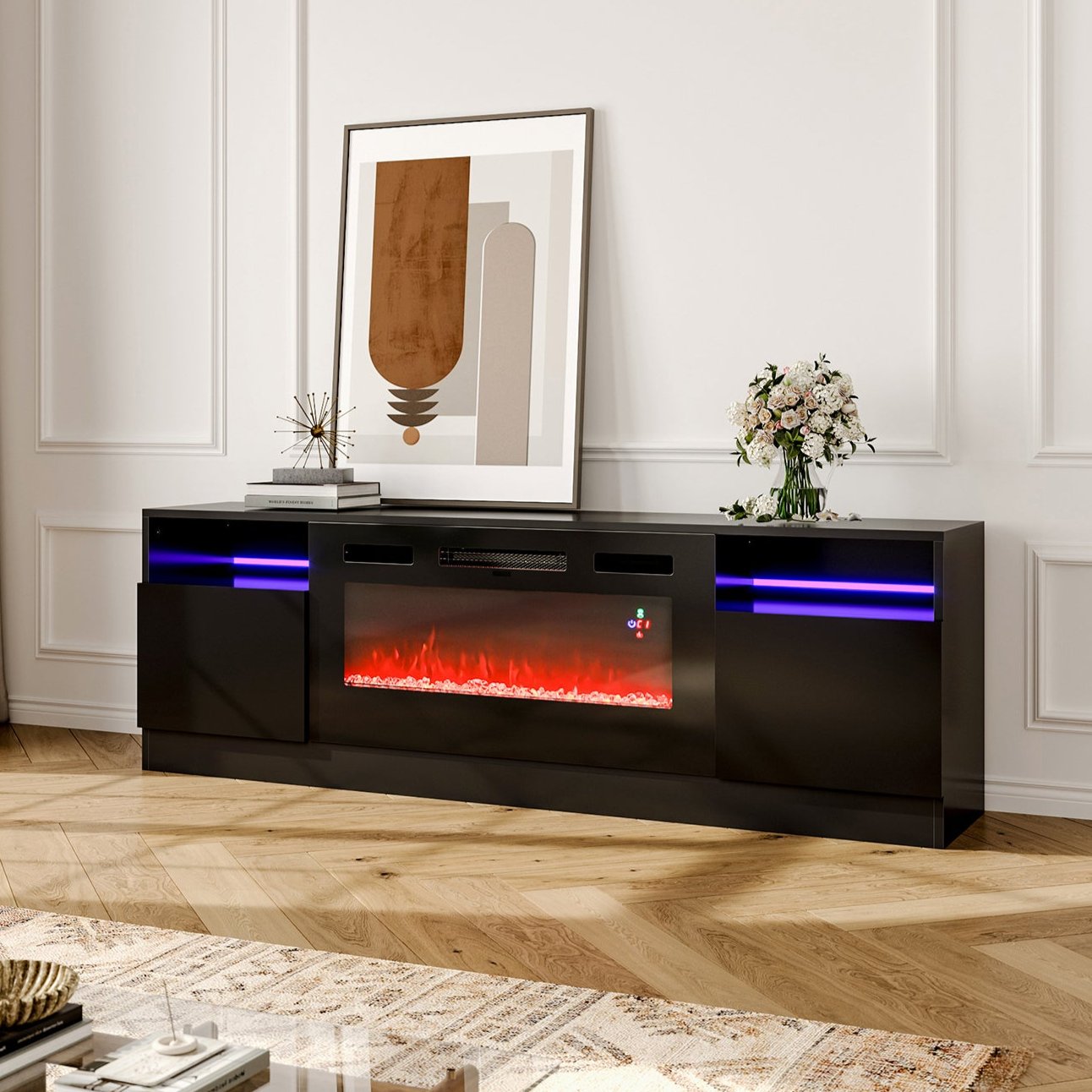 Hetton tv stand 2024 with fireplace