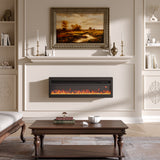 Livingroom Linear Wall Mounted Electric Fireplace with LED Flames