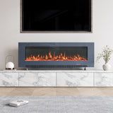 Deluxe Modern Electric Fireplace Insert with 9 Flame Colours