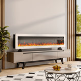 Livingroom Linear Wall Mounted Electric Fireplace with LED Flames