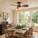36 inch reversible ceiling fan with LED light in a neutral lounge setting