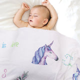 Unicorn Baby Background Photography Blanket Milestone Prop Blanket