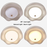 42 inch reversible ceiling fan with LED light shown from below with LED light on