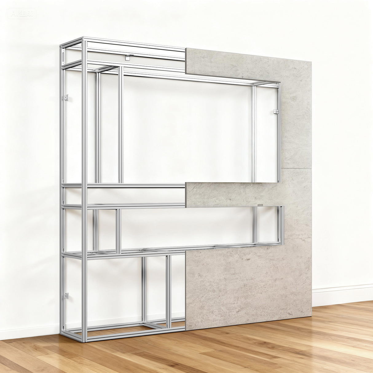 Easy-to-Install Aluminum Profile Media Wall Frame