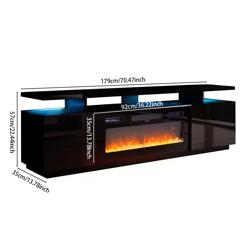 70 Inch LED TV Stand with Fireplace Electric Smallbee UK