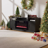 30Inch Electric Fireplace with TV Stand | Large Media Cabinet with 24 Colour Options