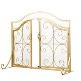 Iron Fireplace Screen Gold Powder Coated – 90x32x78.8cm