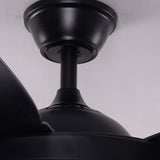 Black 57inch LED Ceiling Fan with Remote, Quiet DC Motor