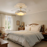 42 inch reversible ceiling fan with LED light in a neutral lounge setting