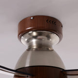 36 inch reversible ceiling fan with LED light highlighting the blade and light ring
