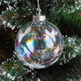 5 Pack Rainbow Glass Ornaments for Christmas Tree