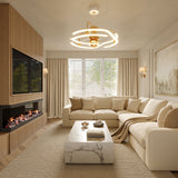 Modern Ceiling Fan with Light and Remote Control - Quiet & Adjustable