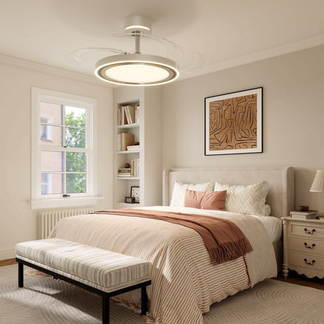 48 inch reversible ceiling fan with LED light shown as a clean product view