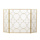 Iron Fireplace Screen Gold Powder Coated – 122x2.3x77.5cm