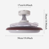 36 inch ceiling fan with dimmable LED light in a neutral lounge setting