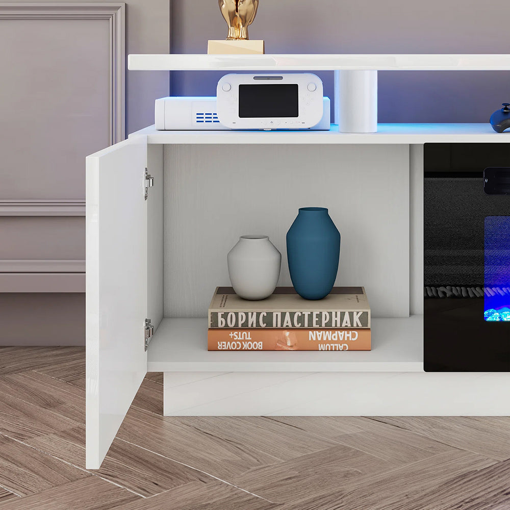 70 Inch LED TV Stand with Fireplace Electric