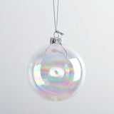 5 Pack Rainbow Glass Ornaments for Christmas Tree