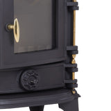 Vintage Wood-Burning Cast Iron Fireplace