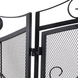 Iron Fireplace Screen Black Powder Coated – 114.7x84x16.5cm