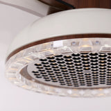 36 inch reversible ceiling fan with LED light installed in a living room