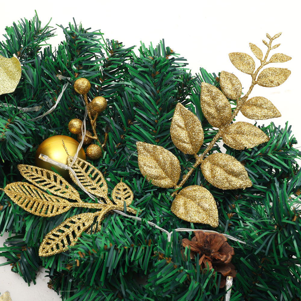 Christmas Decorative Garland - 2.7m Mixed Pine Needle Rattan
