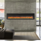 Livingroom Linear Wall Mounted Electric Fireplace with LED Flames