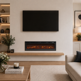 Media Wall Fireplace | 3-in-1 Electric Fireplace Insert with Realistic LED Flames