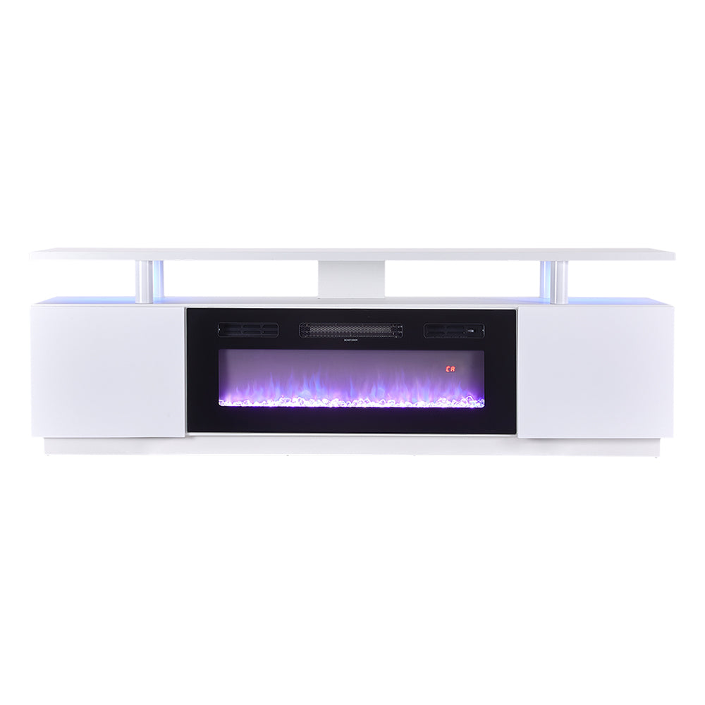 White tv stand with fireplace 70 inch hotsell