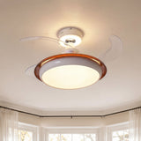 36 inch ceiling fan with dimmable LED light with a compact motor and blade detail