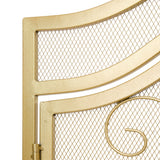 Iron Fireplace Screen Gold Powder Coated – 90x32x78.8cm