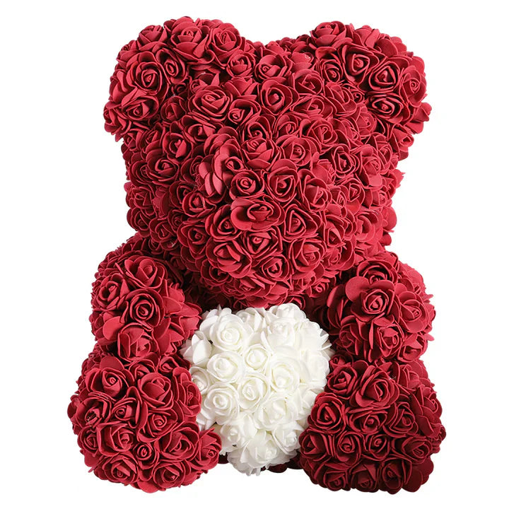 Artificial Rose Foam Teddy Bear with Gift Box for Valentine’s Day Birthday Wedding (100% off)