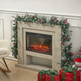 Christmas Decorative Garland - 2.7m Mixed Pine Needle Rattan