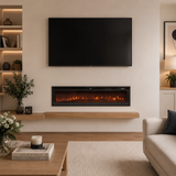 Media Wall Fireplace | 3-in-1 Electric Fireplace Insert with Realistic LED Flames