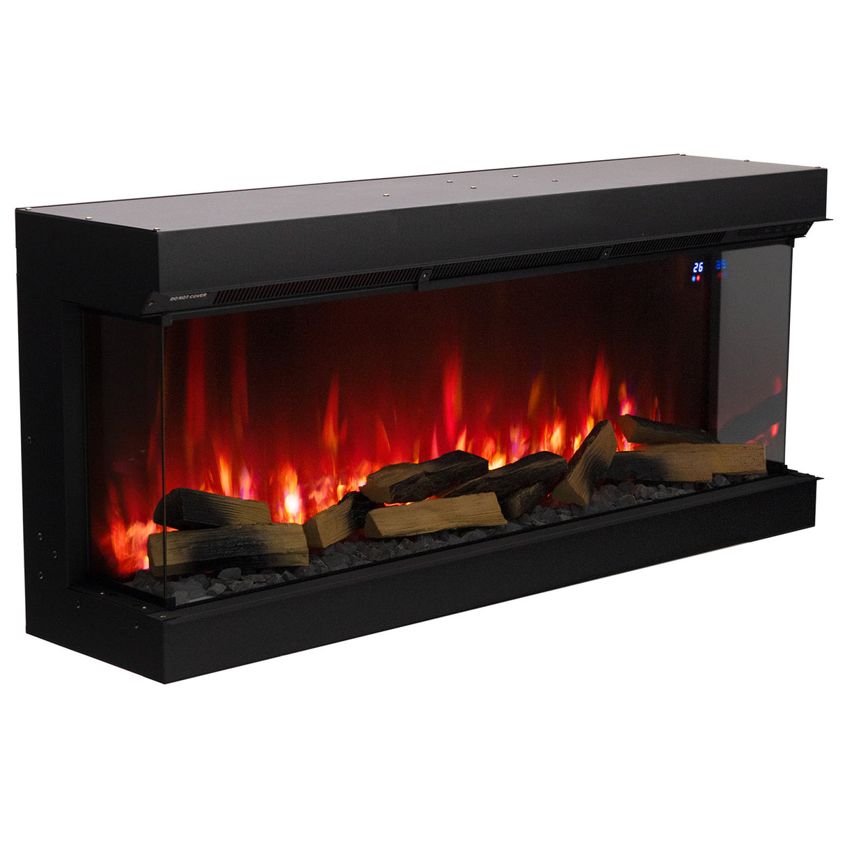 Wifi-Enabled 3-Sided Built-in Electric Fireplace with Crackling Sound