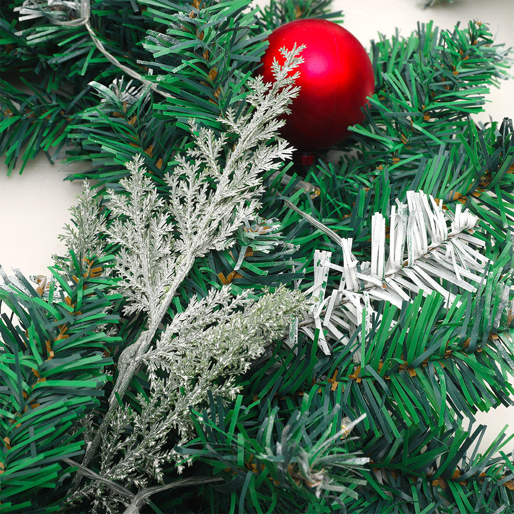 Christmas Decorative Garland - 2.7m Mixed Pine Needle Rattan