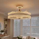 Acrylic Adjustable Colour Temperature Fan Light with Remote & Timer Control