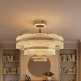 Acrylic Adjustable Colour Temperature Fan Light with Remote & Timer Control